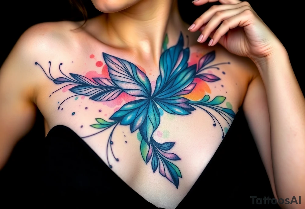 Desenhe uma tatuagem que simbolize força, liberdade e conexão com a multiplicidade da vida, incorporando elementos abstratos e fluidos, com linhas que sugiram movimento e transformação contínua. Evite clichês e busque um design original e significativo. tattoo idea