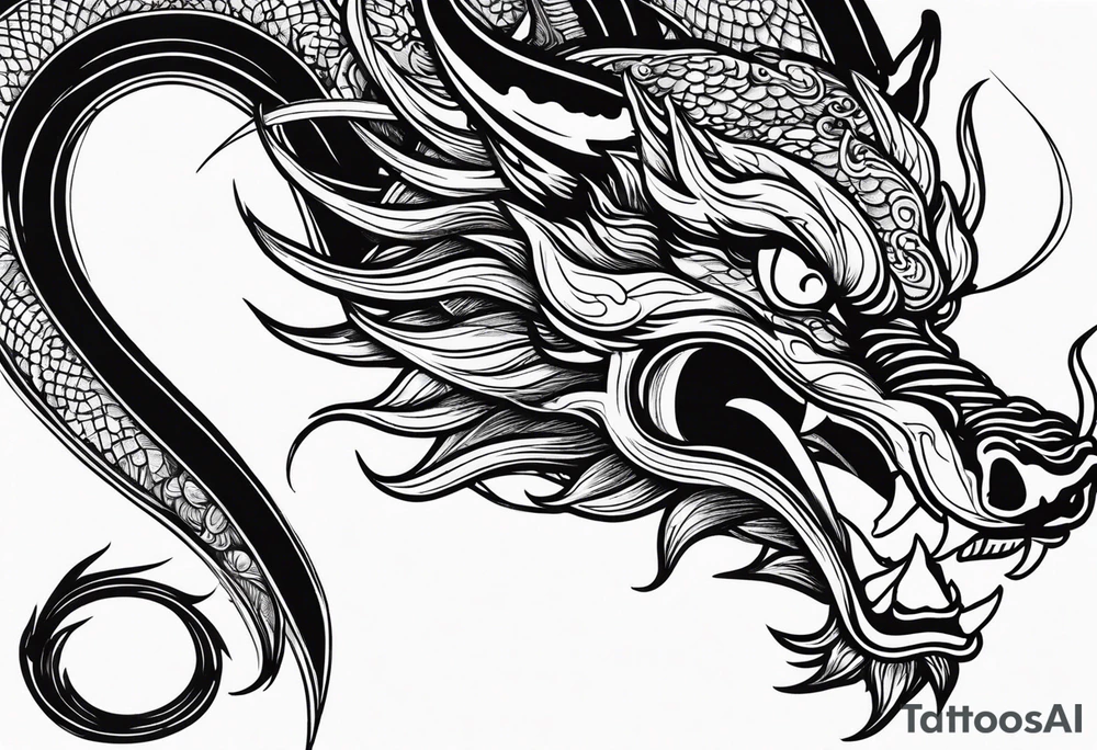 Chinese dragon tattoo idea