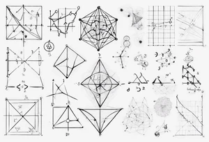 The mathematical friendship graph from graph theory that is cute, with vertices and edges tattoo idea