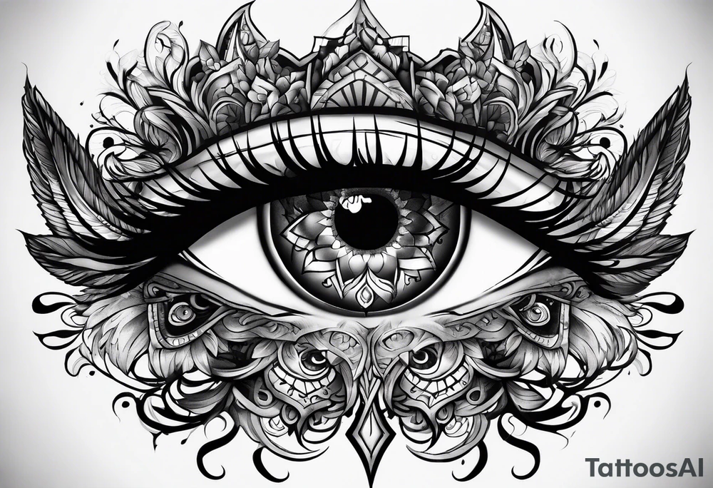 blooding eyes tattoo idea