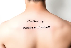 “Certainty is the enemy of growth. tattoo idea