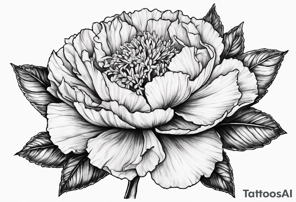 moon carnation infront tattoo idea
