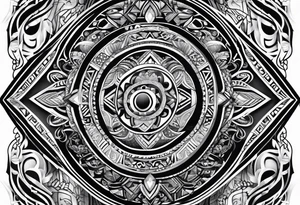 Māori design for white resilient male aged 55 who grew up in New Zealand tattoo idea