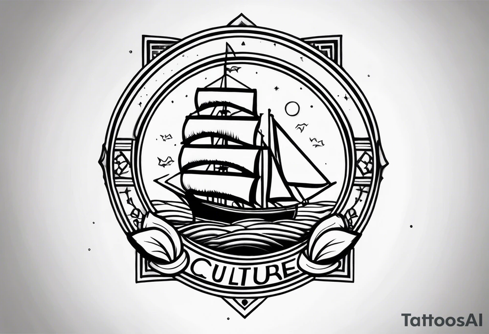 Columbia culture tattoo idea on leg/leg sleeve tattoo idea
