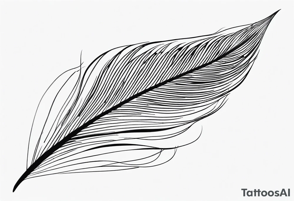 Fineline peacock feather tattoo idea