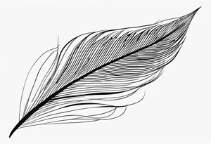 Fineline peacock feather tattoo idea