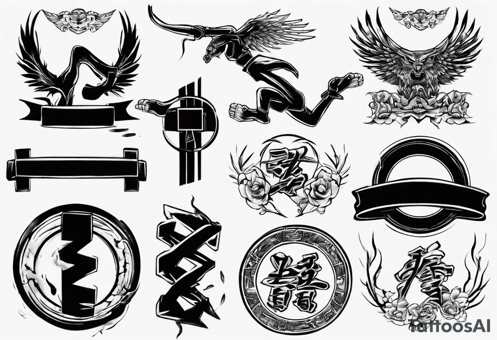 Taekwondo black belt tattoo idea