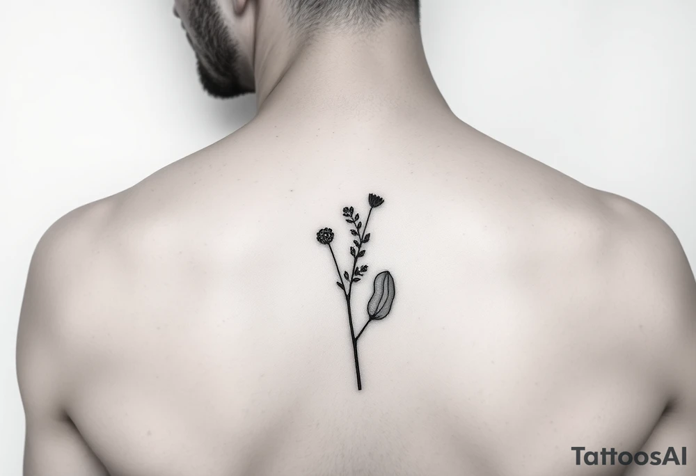 Eyropean wildberry pland and peanut tattoo idea