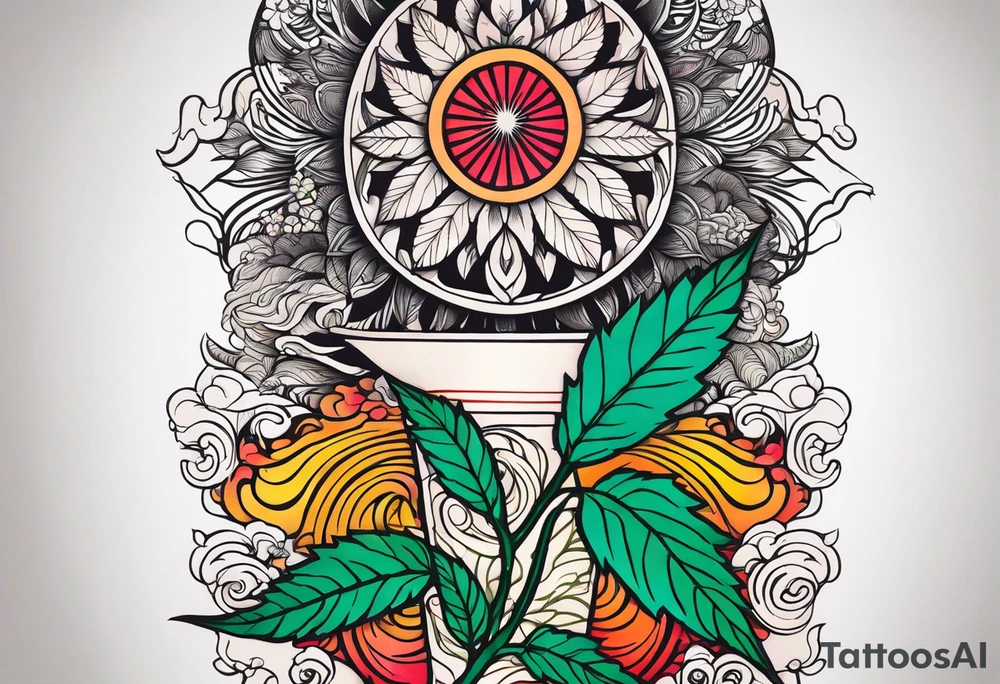 Marijuana and Psychedelic inspired tattoo tattoo idea