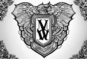 Valhalla steps shield tattoo idea