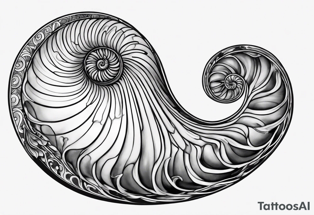 nautilus shell tattoo idea