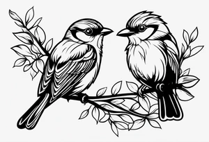 Small two birds tattoo idea