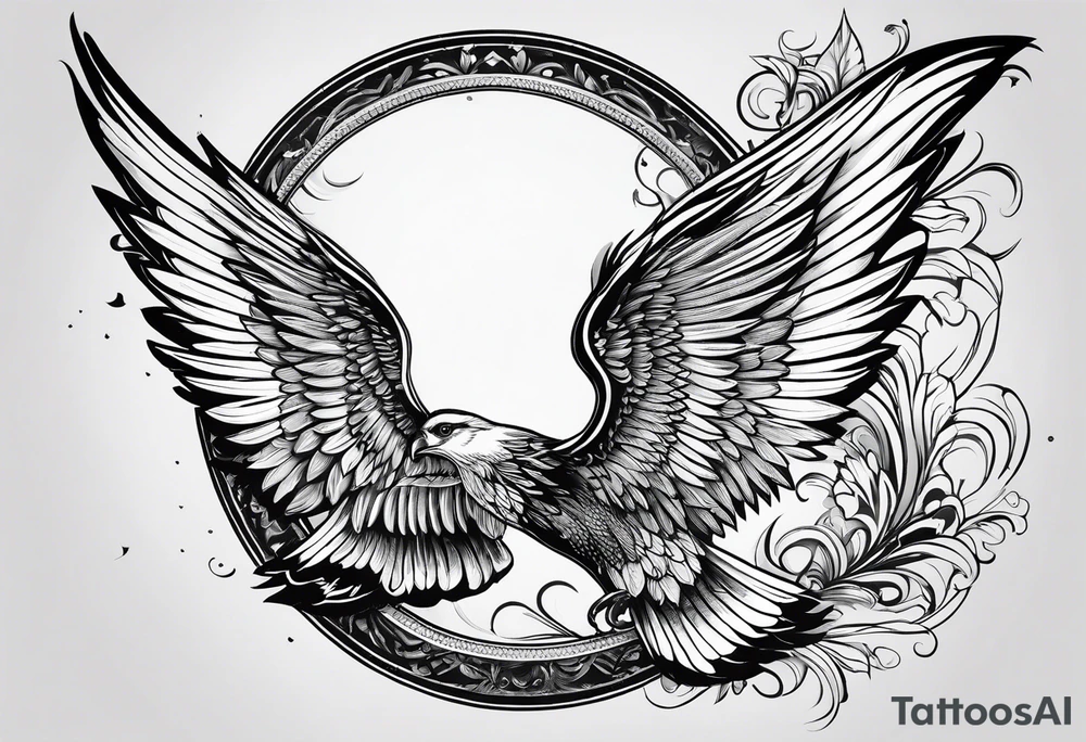 2 wings. I want a halo over one of them tattoo idea