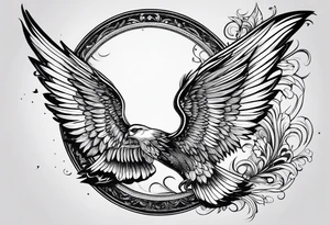 2 wings. I want a halo over one of them tattoo idea