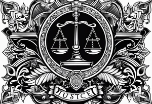 justice emblem tattoo idea