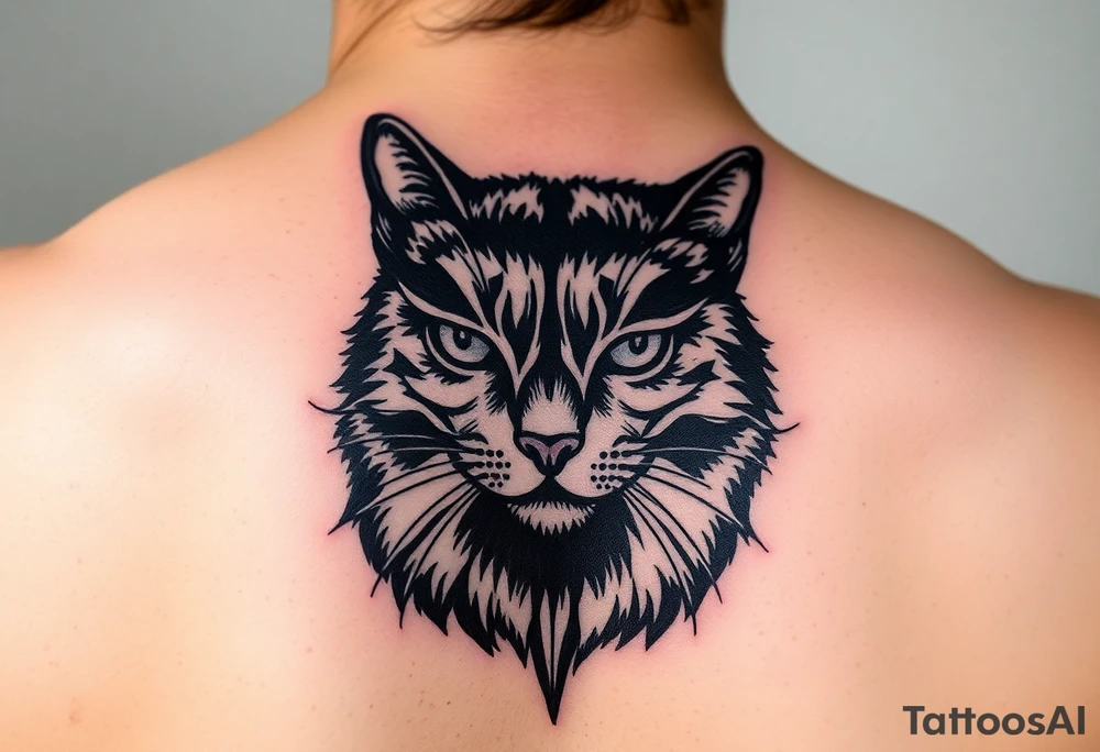 black cat tattoo idea