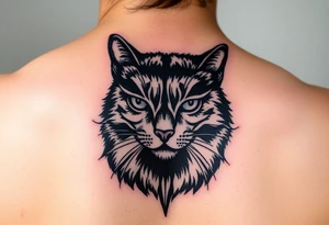 black cat tattoo idea