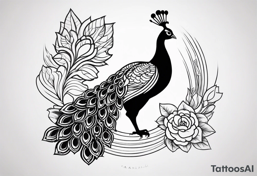 a tattoo to mesh well with an existing peacock tattoo tattoo idea