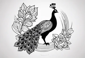 a tattoo to mesh well with an existing peacock tattoo tattoo idea