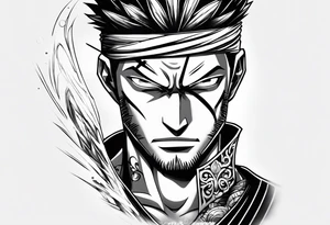 Zoro one piece tattoo to get on my forearm about 5-7 cm in length tattoo idea