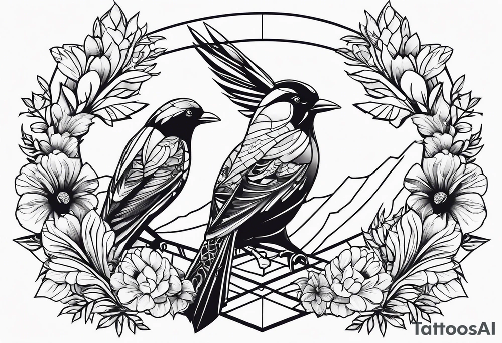 Montenegro Albanian birds tattoo idea