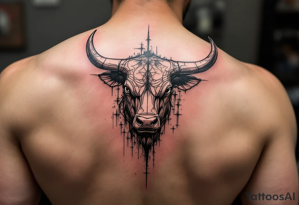 Wall Street bull tattoo tattoo idea