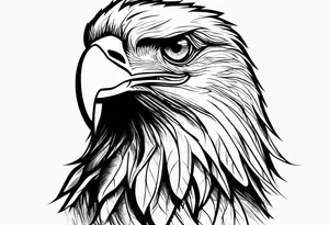 Jesus, looking at me (I am an eagle) and the holy spririt. tattoo idea