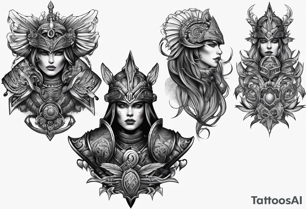 Breast of a warrior tattoo idea