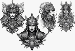 Breast of a warrior tattoo idea
