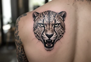 realistic cheetah tattoo idea