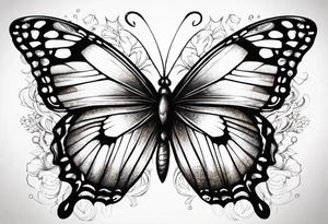 butterfly made of viscerae tattoo idea
