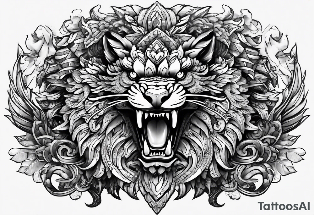 quetzalcoatl sleeve tattoo idea