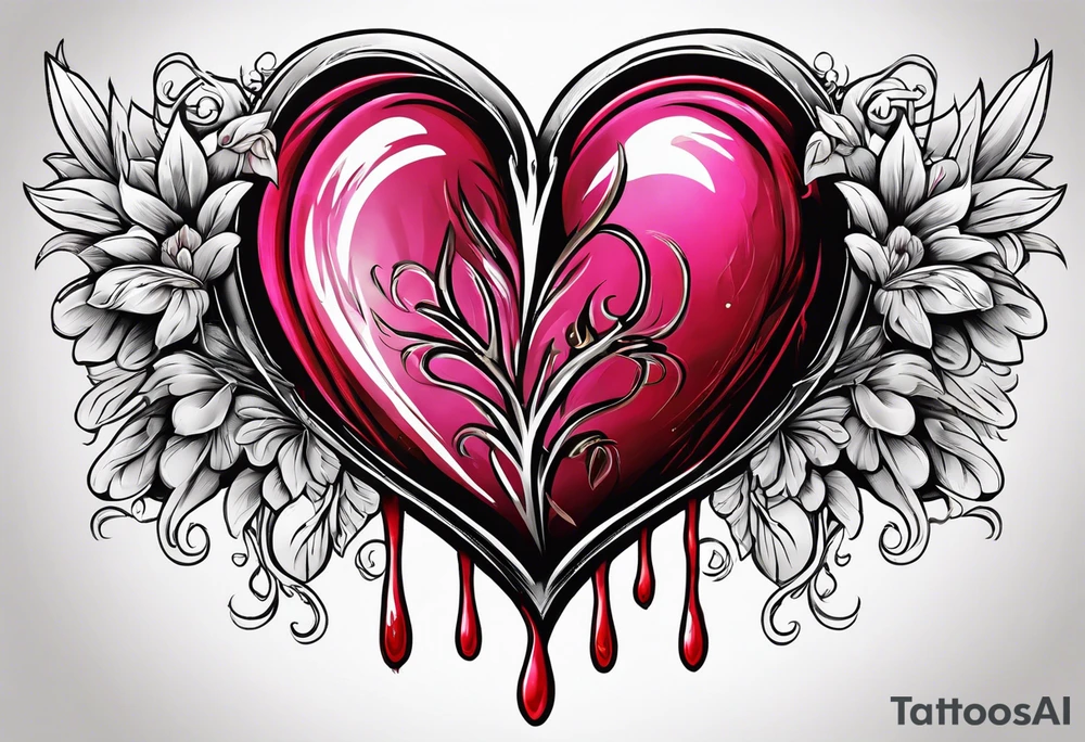 bleeding heart with "it is what it is" tattoo idea