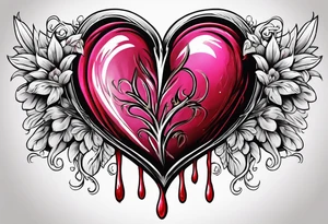 bleeding heart with "it is what it is" tattoo idea