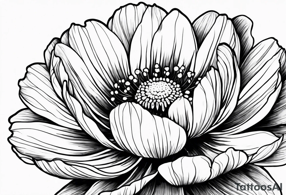 cosmos flowers tattoo idea