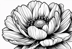 cosmos flowers tattoo idea