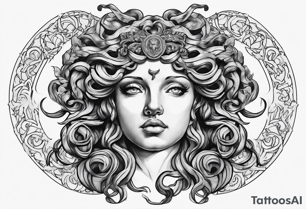 Marble bust of medusa tattoo idea