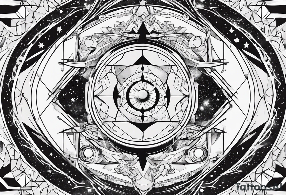 A minimalist space-time representation tattoo idea