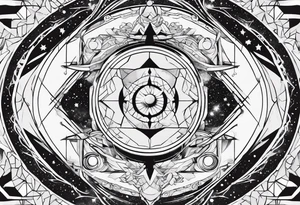 A minimalist space-time representation tattoo idea