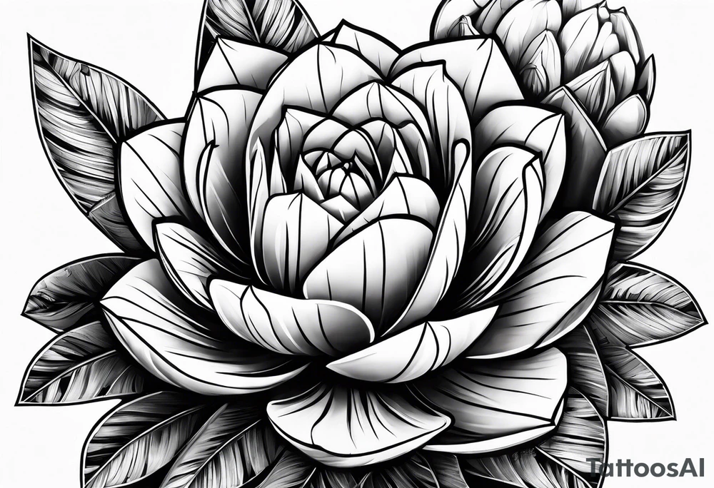 Geométricos, Lobo animais, cactos, flor tattoo idea