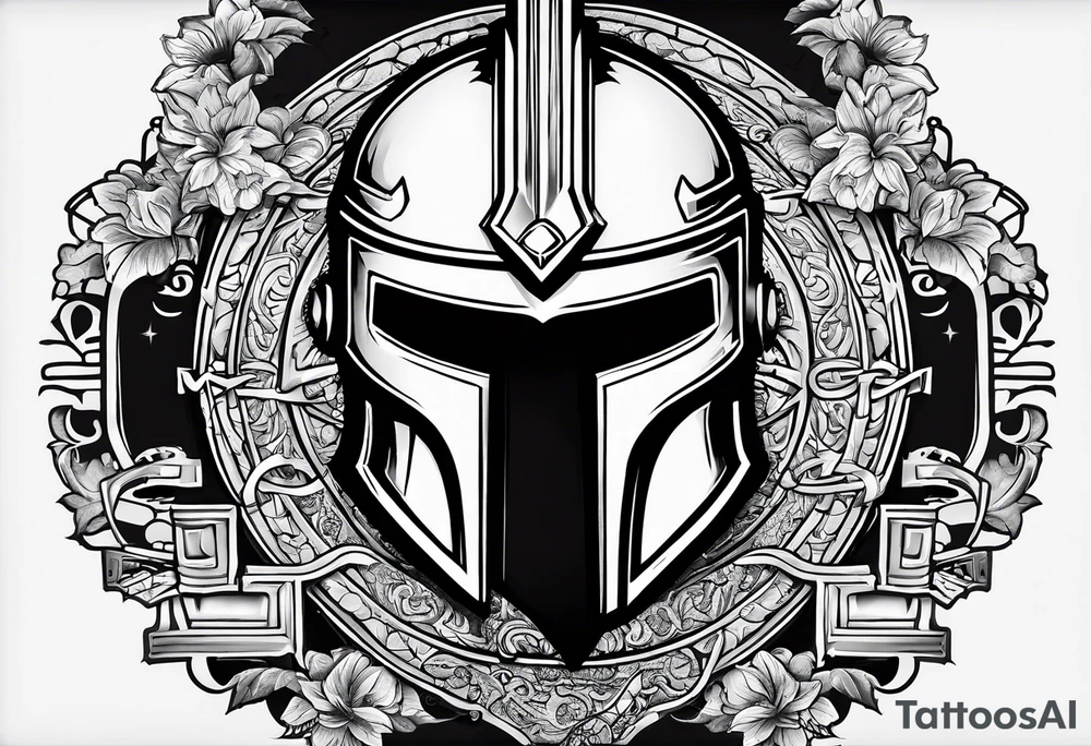 “If you’re going thru hell keep going” wrapped around a spartan helmet. tattoo idea