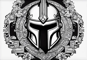 “If you’re going thru hell keep going” wrapped around a spartan helmet. tattoo idea