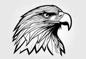 eagle face from front tattoo idea