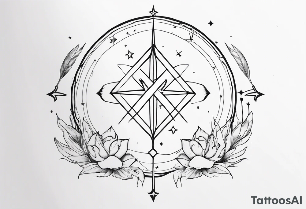 Sagittarius and cancer zodiac sign half sleeve tattoo idea