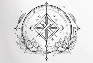 Sagittarius and cancer zodiac sign half sleeve tattoo idea