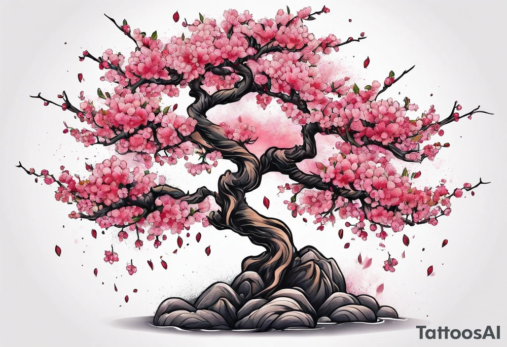 Japanese cherry tree tattoo idea