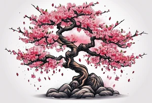 Japanese cherry tree tattoo idea