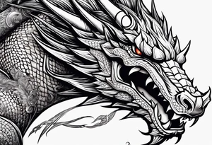 show me a tattoo design where there is a sword and a dragon wrapped around it tattoo idea