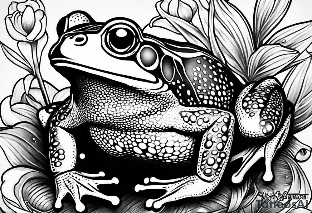 frog 
 american traditional tattoo idea