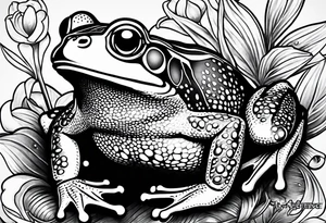 frog 
 american traditional tattoo idea